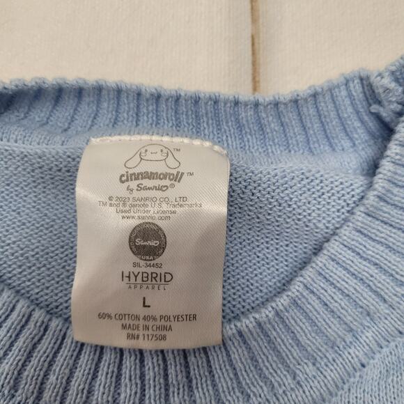 Sanrio Cinnamoroll log swetaer argyle blue bunny - Picture 6 of 7